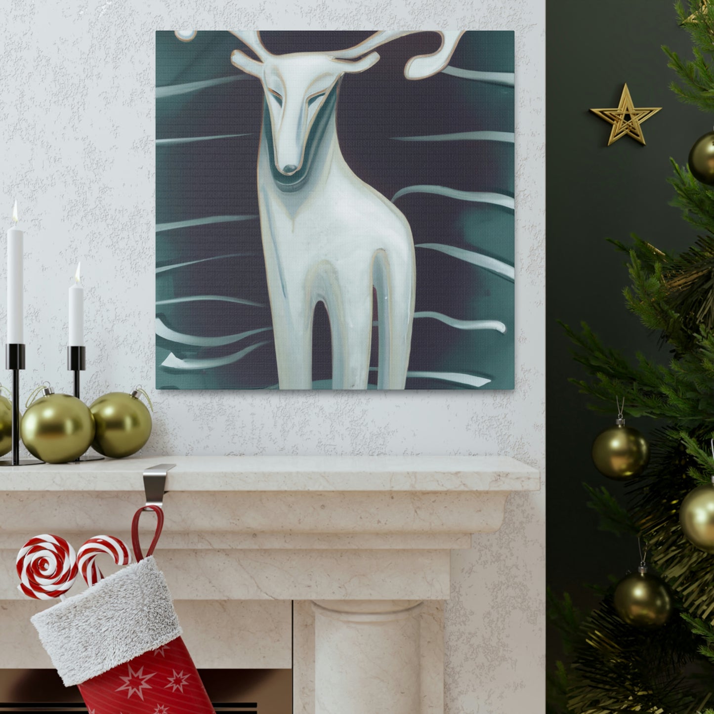 Reindeer in Minimalism - Canvas