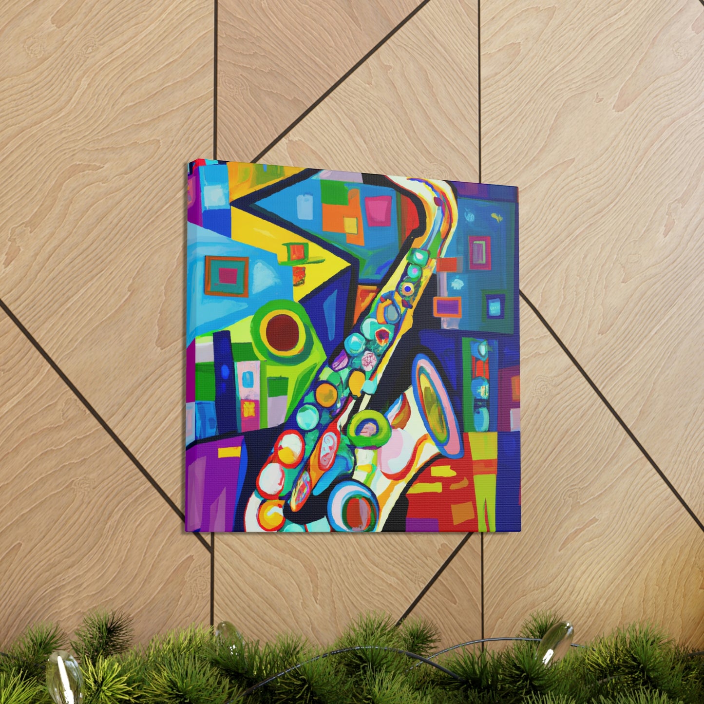 Saxophone in Blue Hues - Canvas