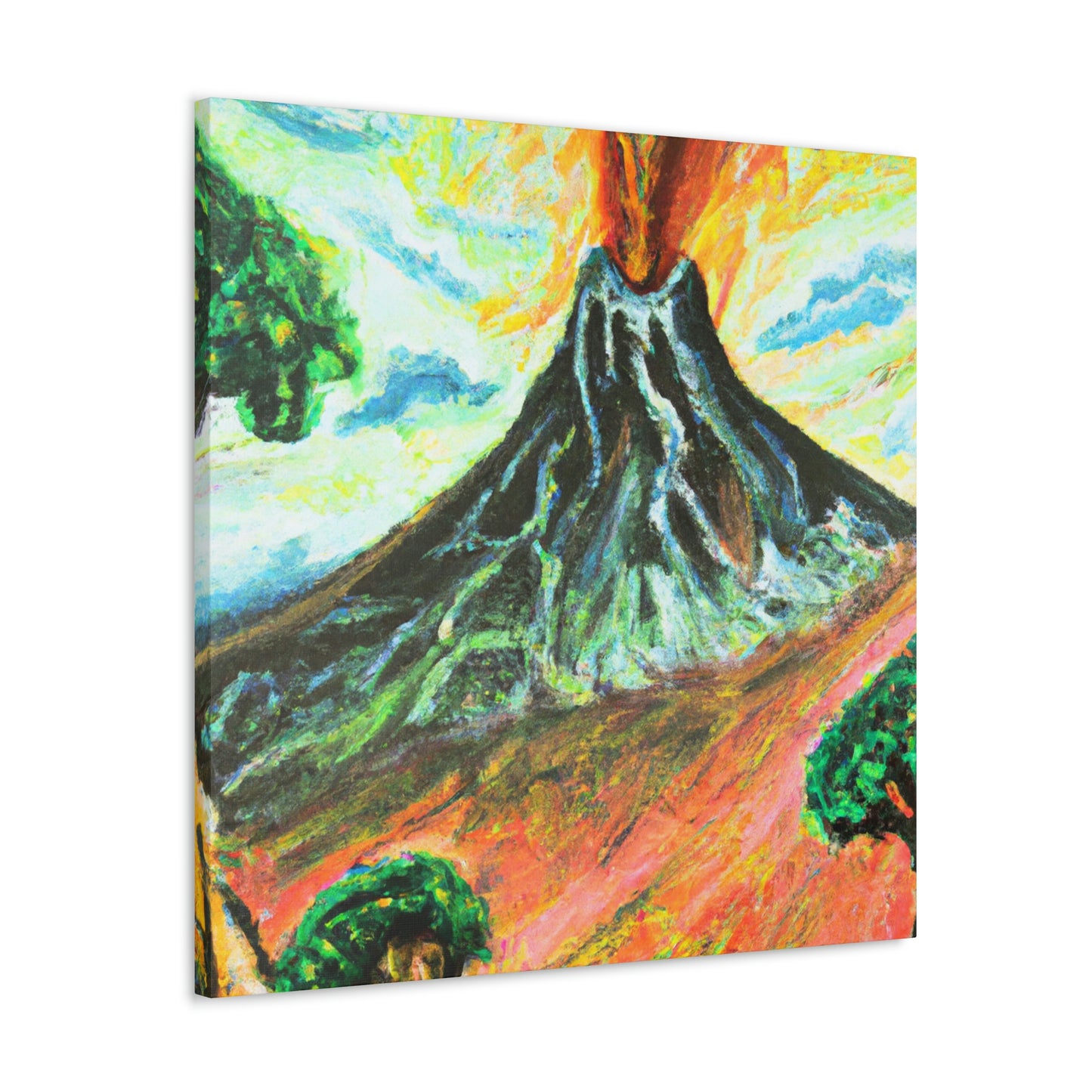 "Volcano Erupts Wildly" - Canvas