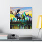 Moose in Art Deco - Canvas