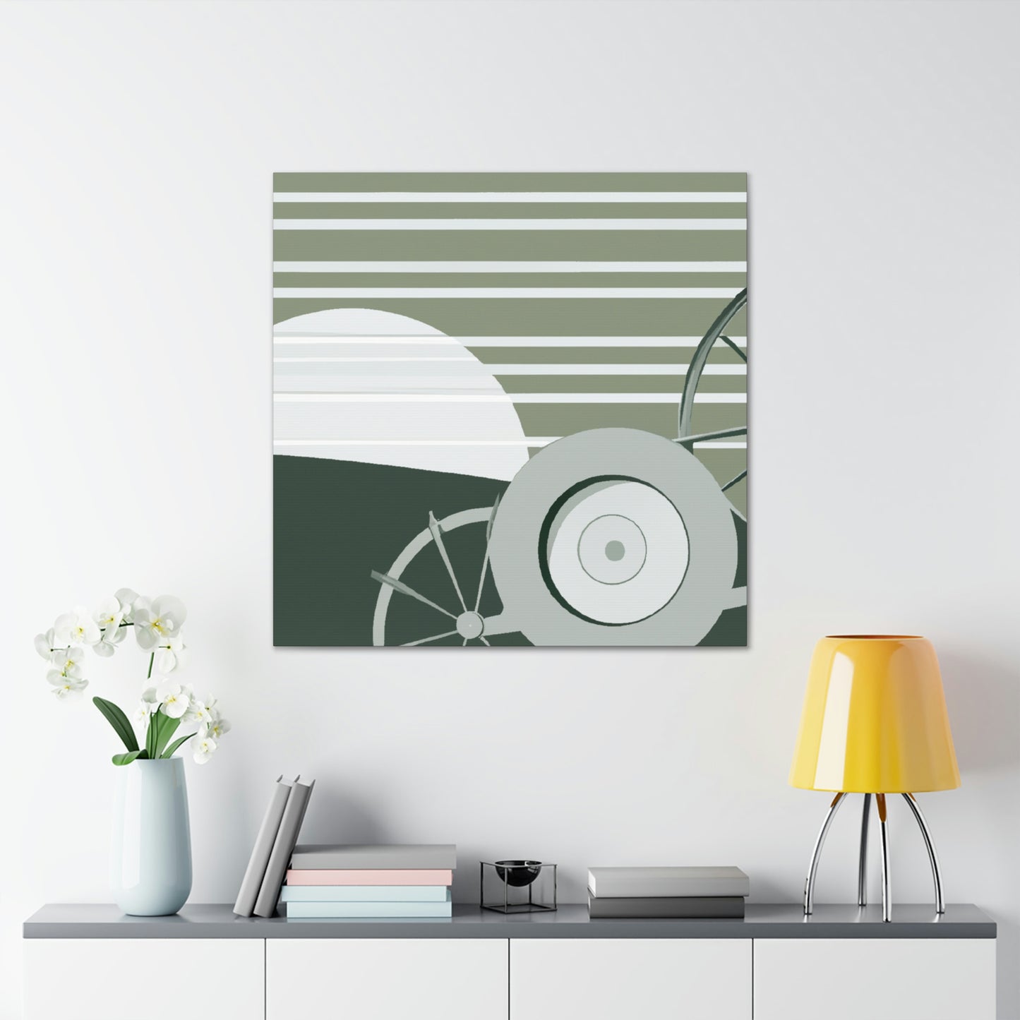 "Industrial Disc Harrow Scene" - Canvas