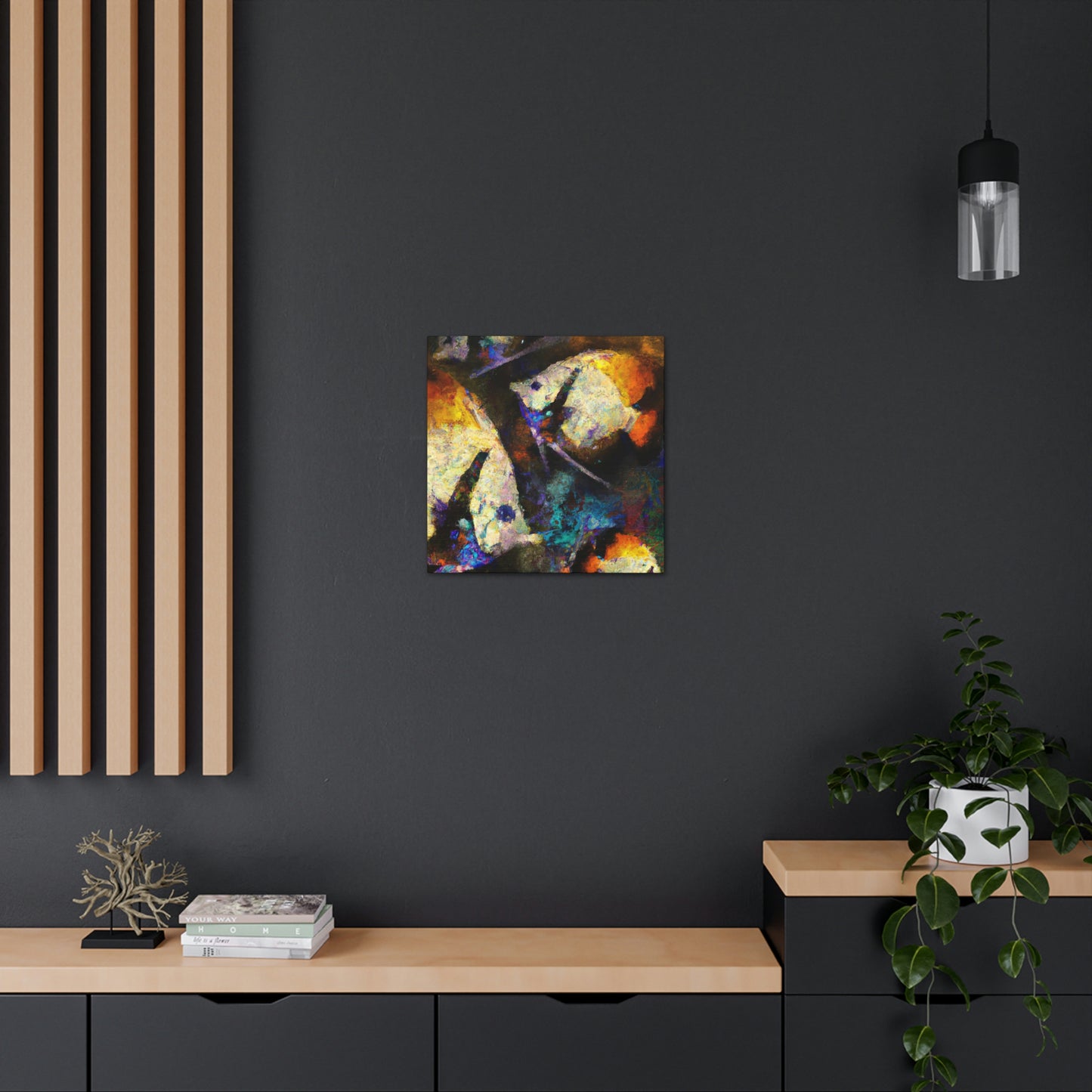 Glimmering Angelfish Painting - Canvas