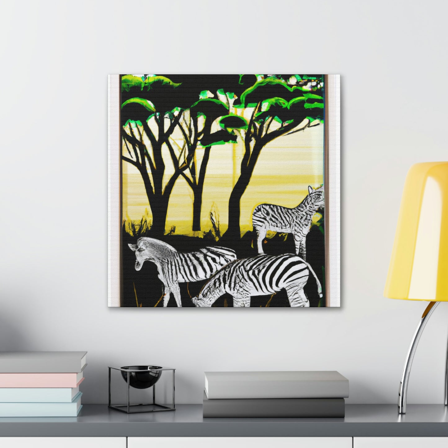 "Zebra's Midnight Jubilee" - Canvas