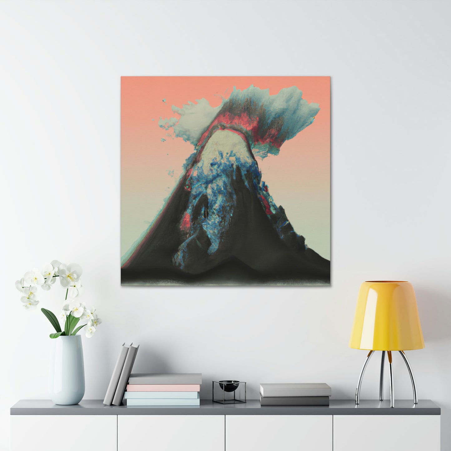 Volcano's Fiery Fury - Canvas