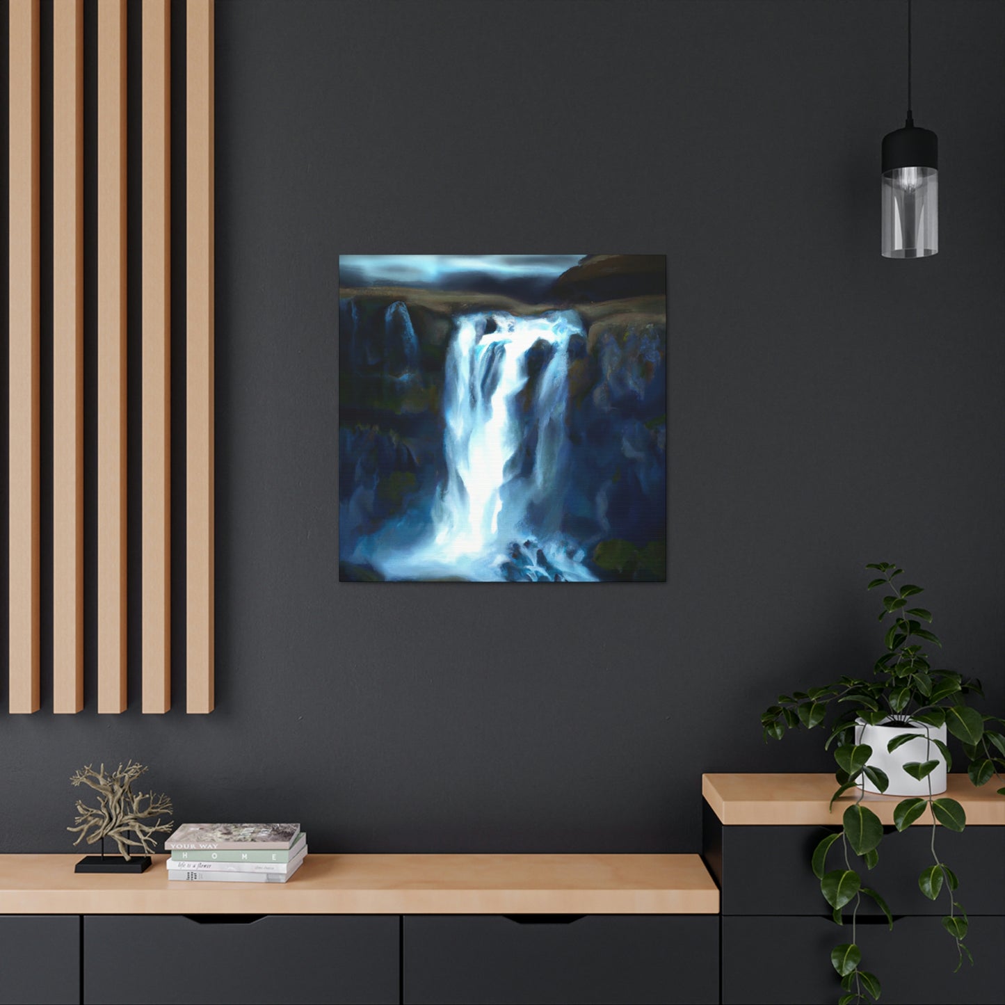 "Falling Water's Majesty" - Canvas