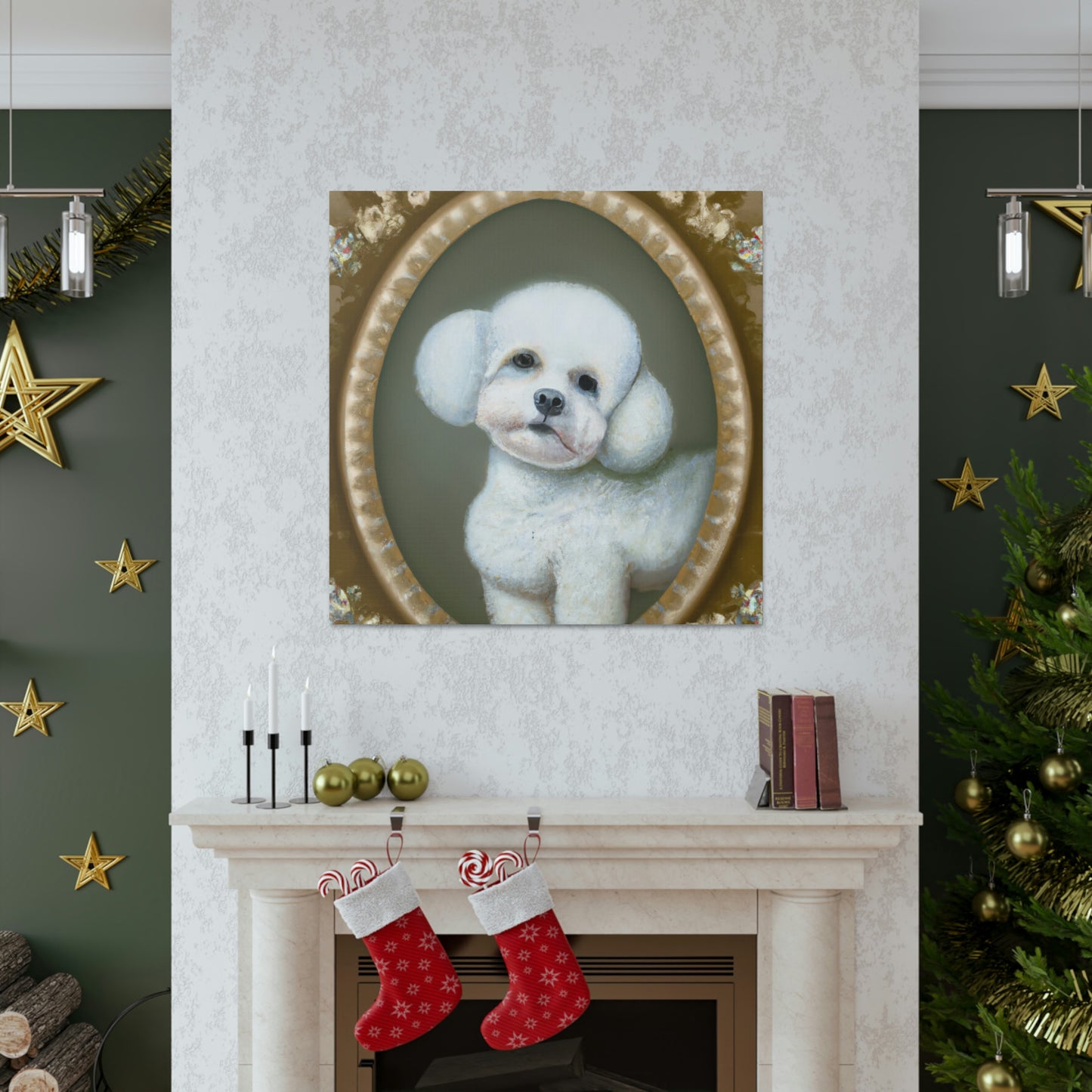 "Frolicking Bichon Frise" - Canvas