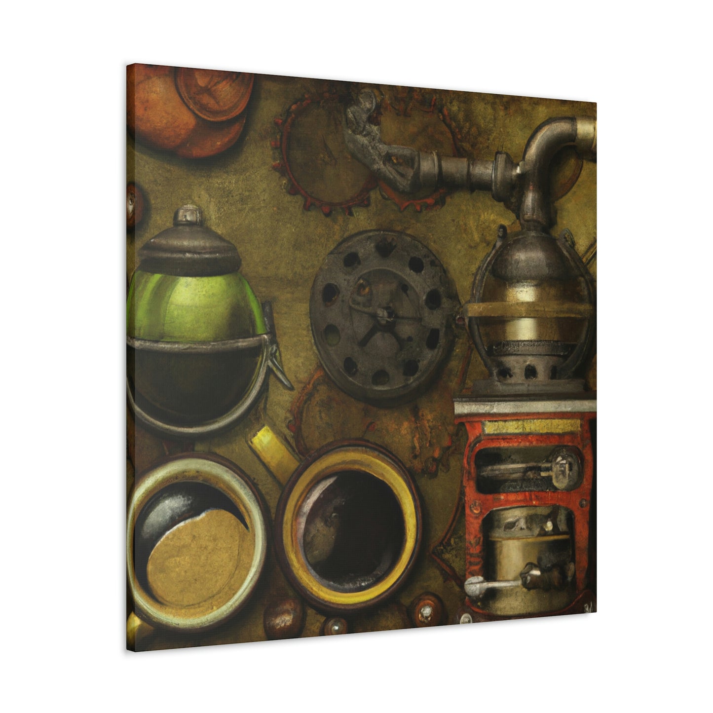 "Brewing delight, Steam-Coffee" - Canvas