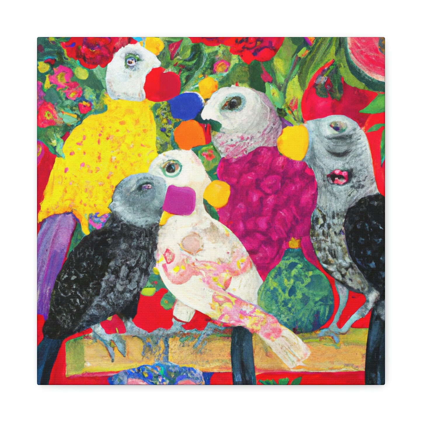 African Greys Adored - Canvas