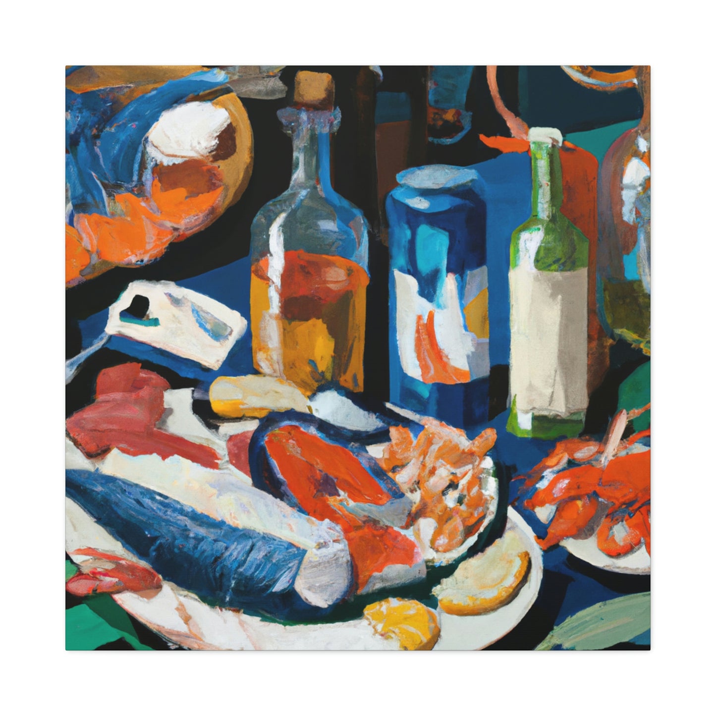 Seafood Neoclassical Feast - Canvas