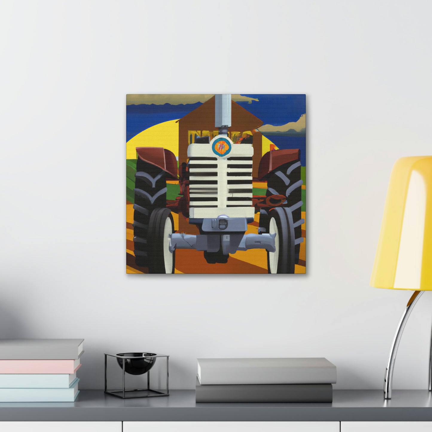 Tractor in Art Deco - Canvas