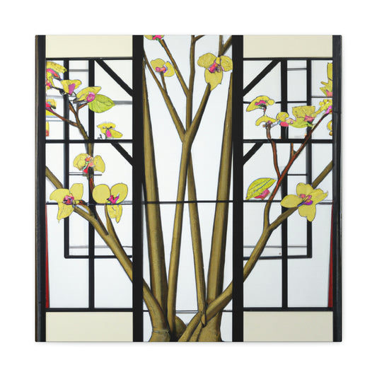 Vibrant Deco Dogwood - Canvas