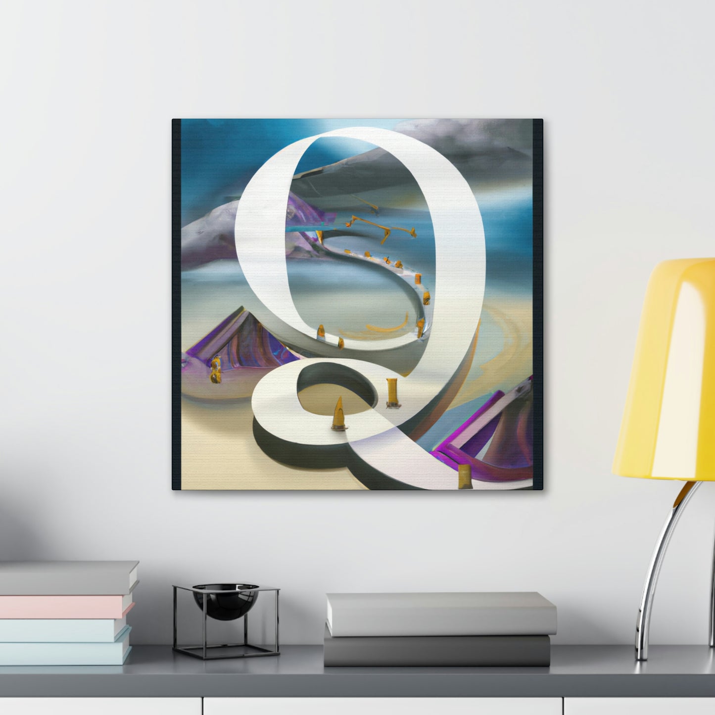 "Q in Art Deco" - Canvas