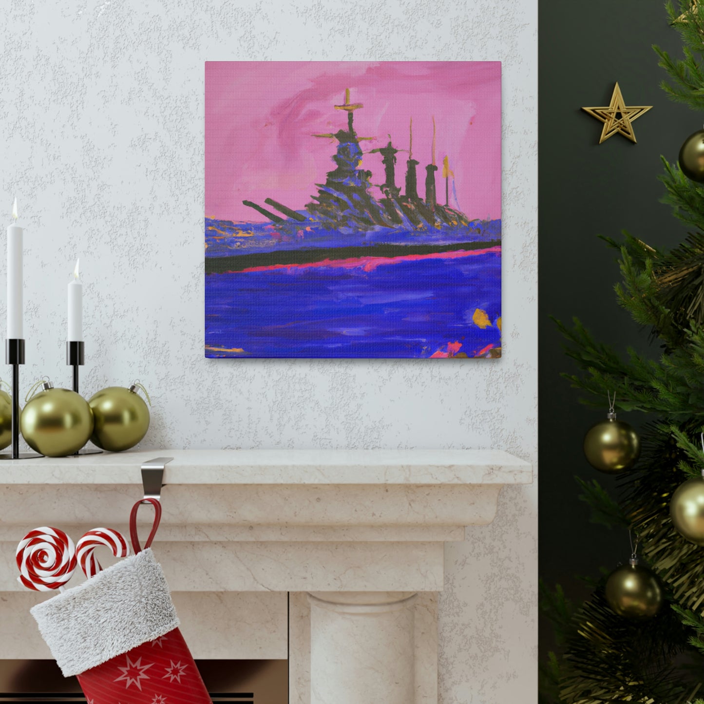 "Battleship in Fauvism" - Canvas