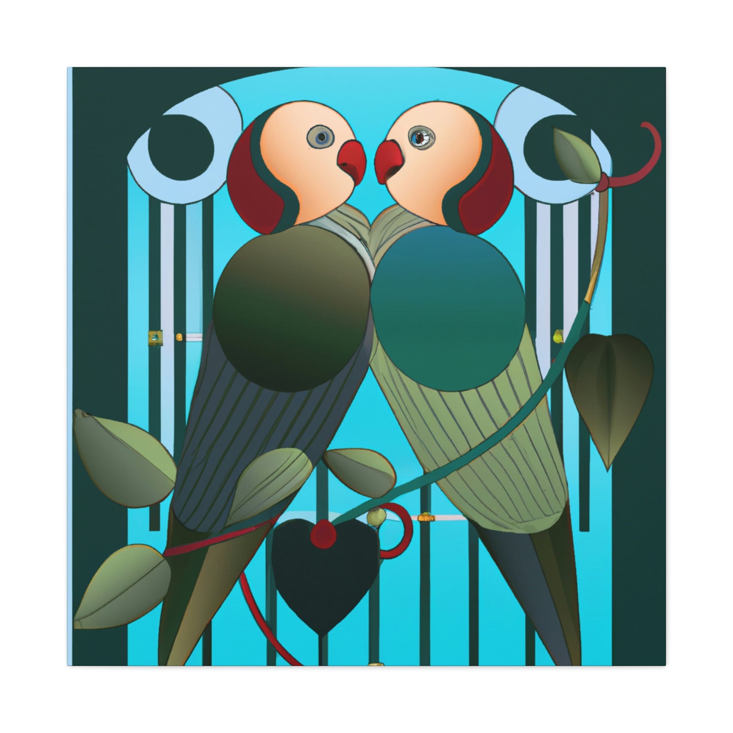 Lovers in Art Deco - Canvas