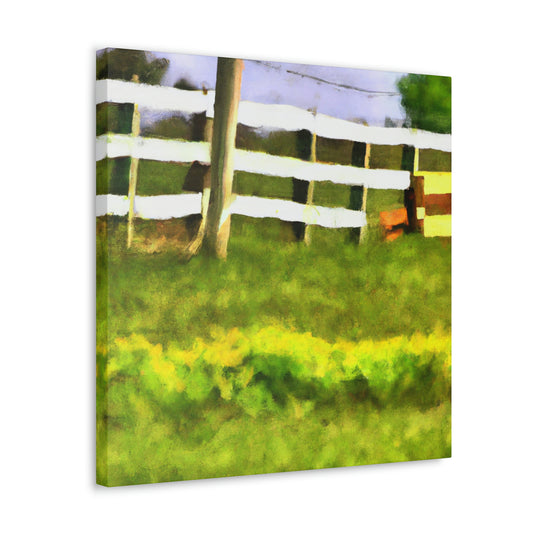 "Barnyard Fence Harmony" - Canvas