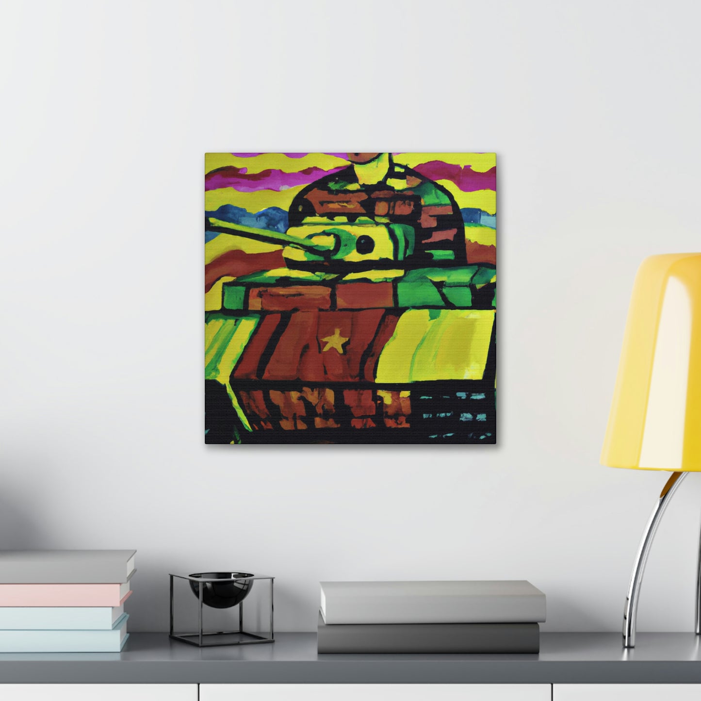 "Tank Operator in Fauvism" - Canvas