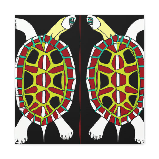 "Turtles in Art Deco" - Canvas