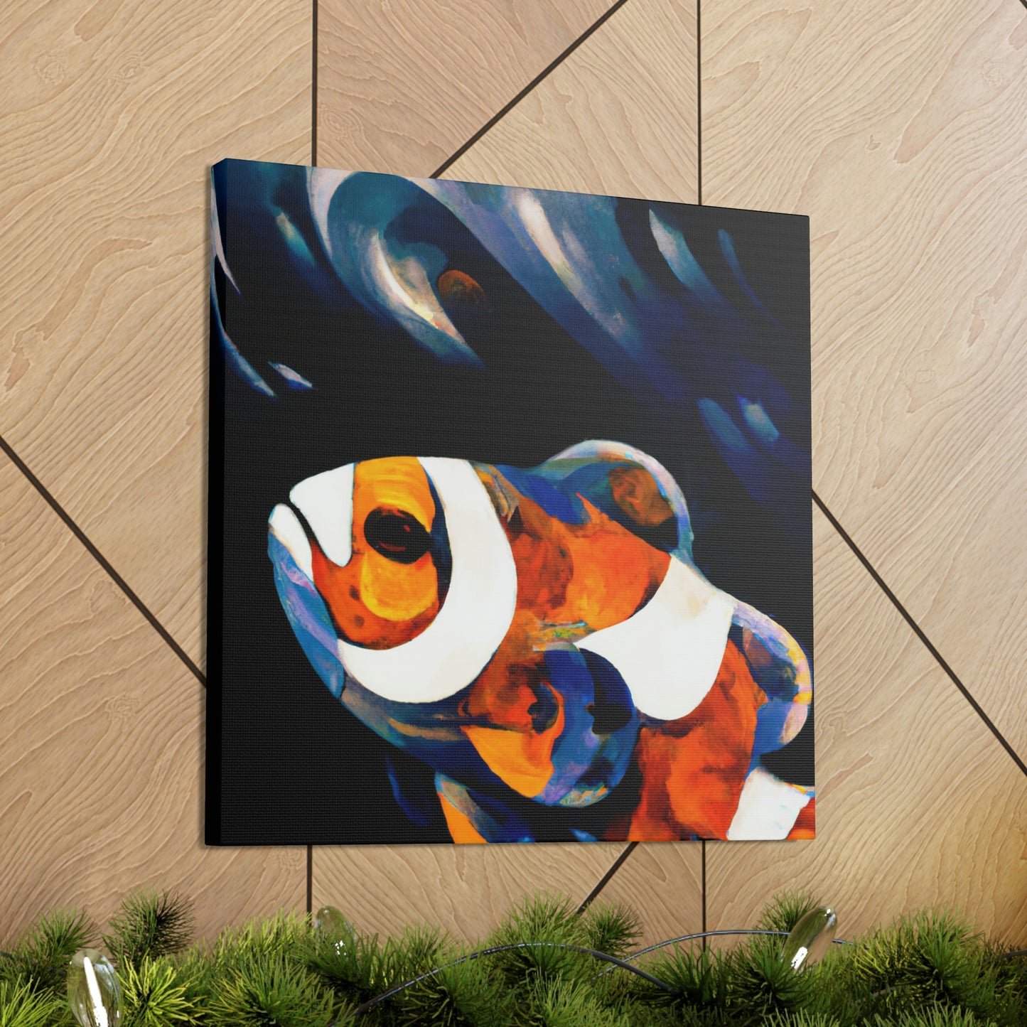 "Clownfish in Abstraction" - Canvas