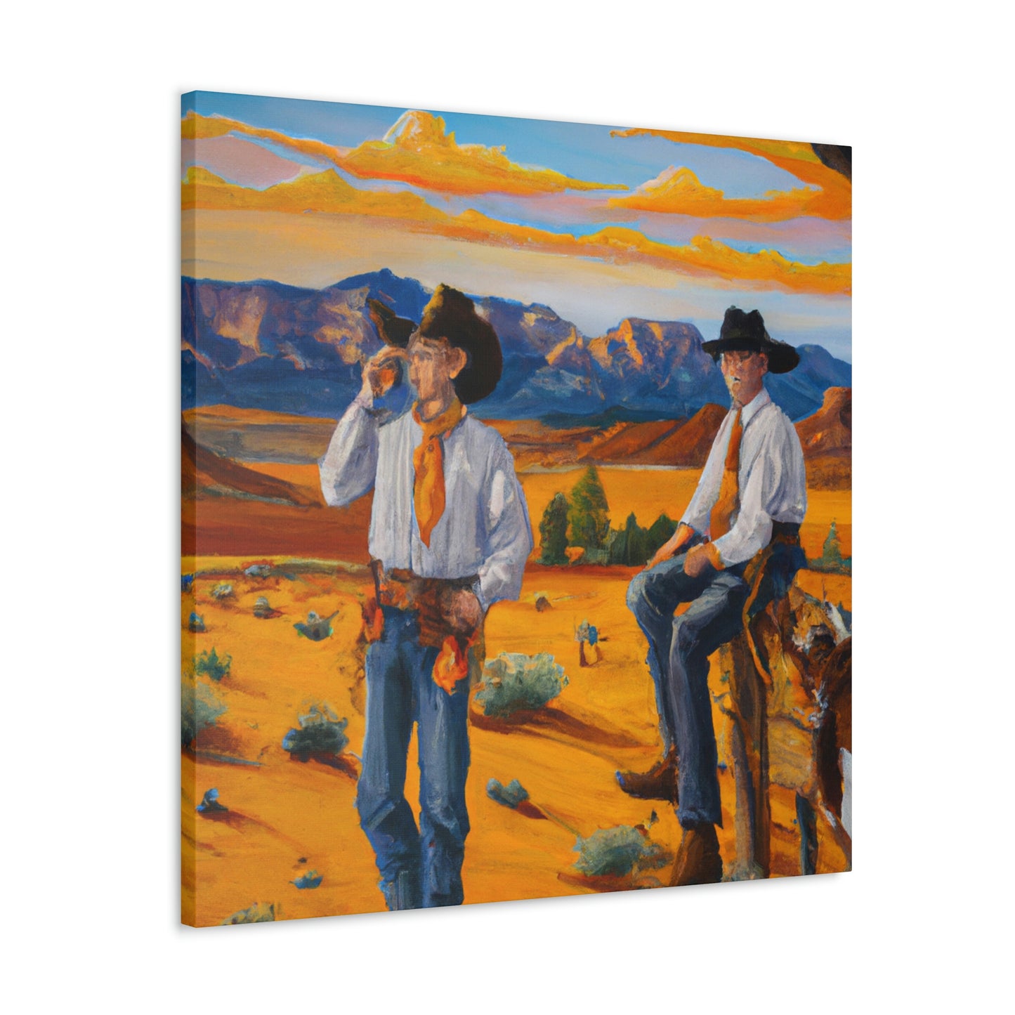 "Gilded Western Vista" - Canvas