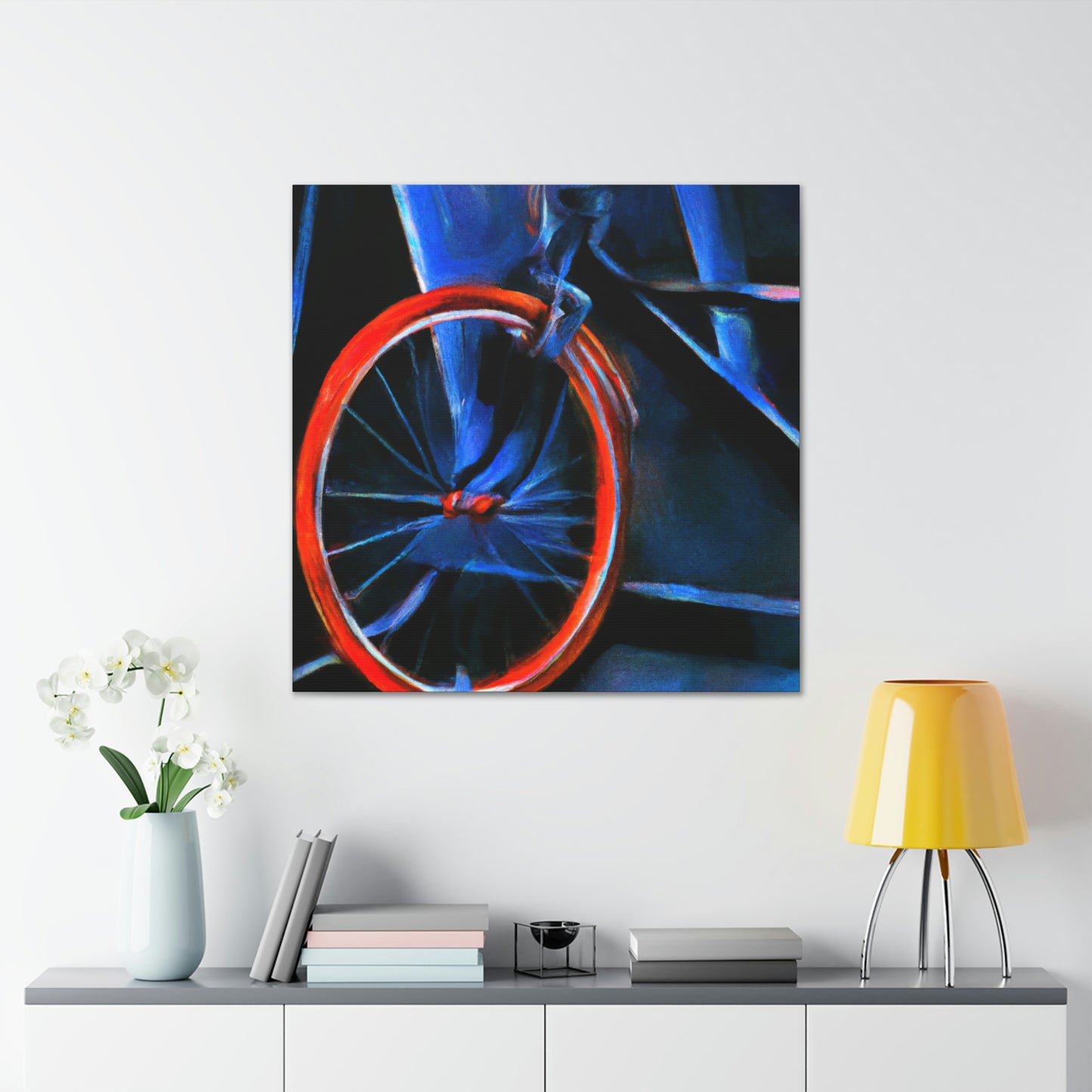 "Bicycle in Abstract Shade" - Canvas