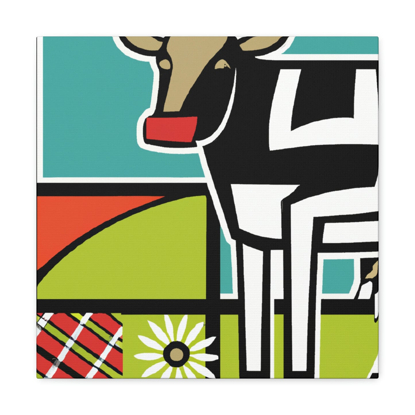 "Cow among Art Deco" - Canvas