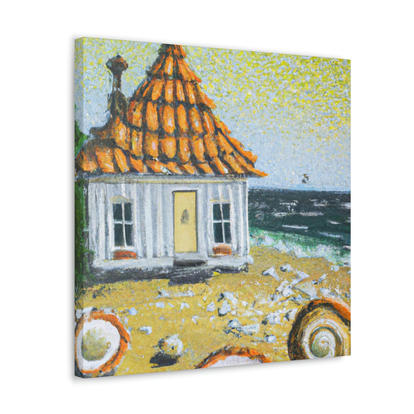 "Beach Hut in Baroque" - Canvas