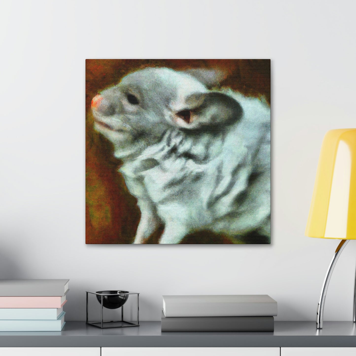 "Chinchilla in Moonlight" - Canvas