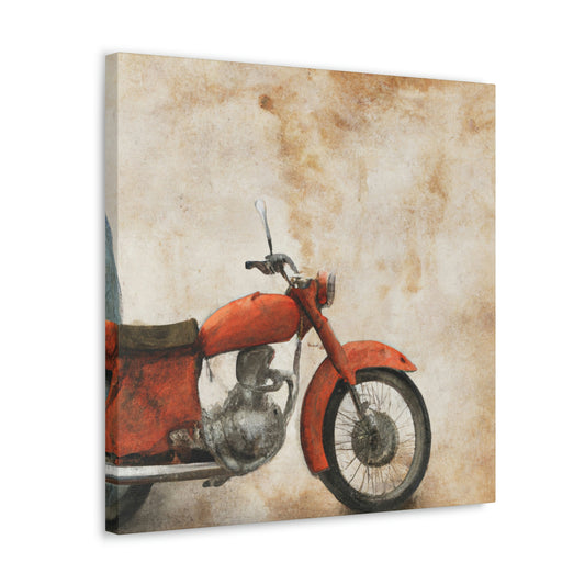 "Motorcycle And Moonlight Dream" - Canvas