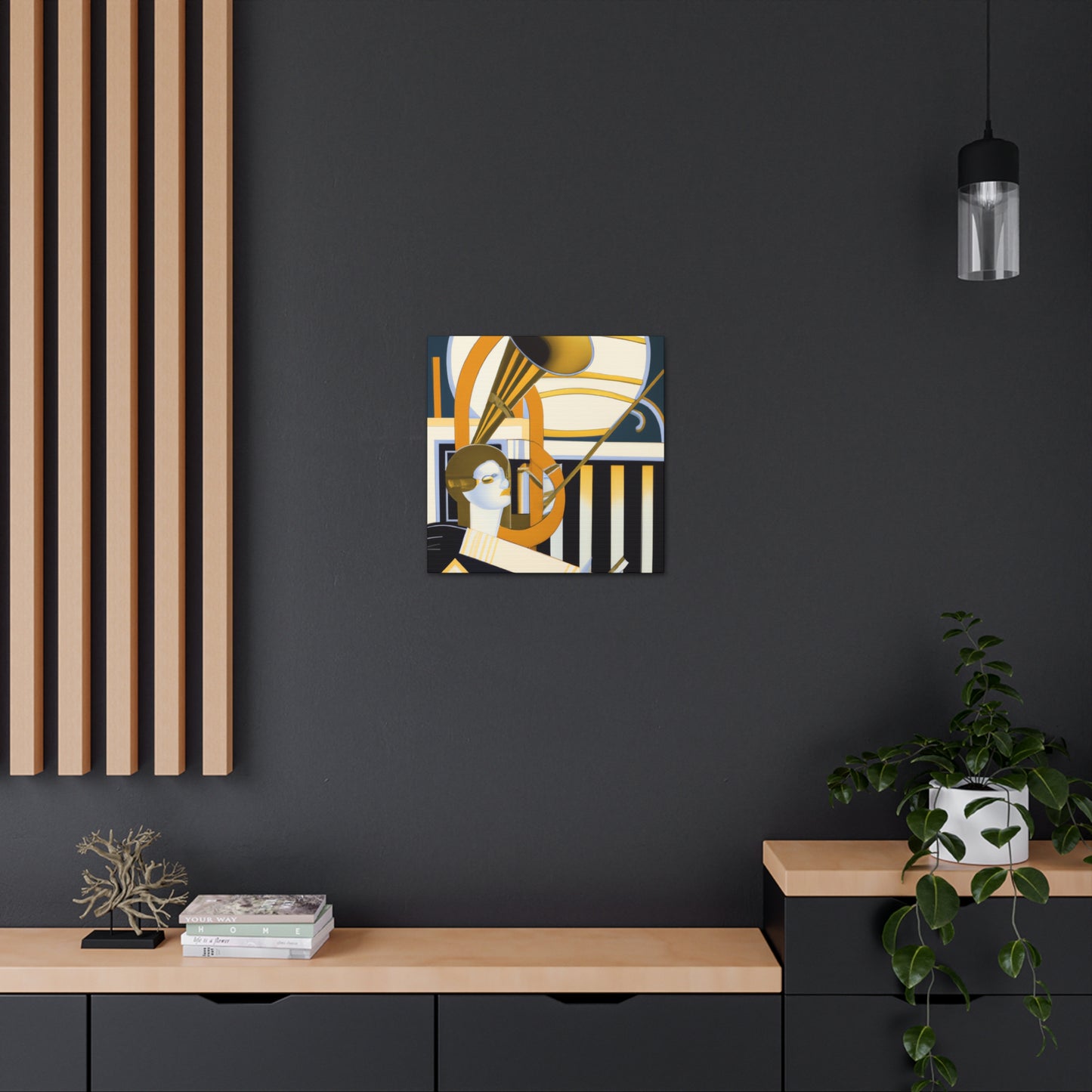 "Tuned Deco Trumpet" - Canvas