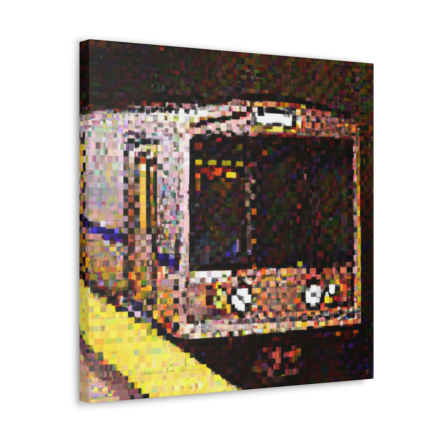 Subway Train Pointillism - Canvas