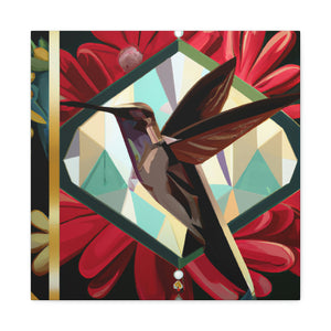 "Ruby-Throated In Flight" - Canvas