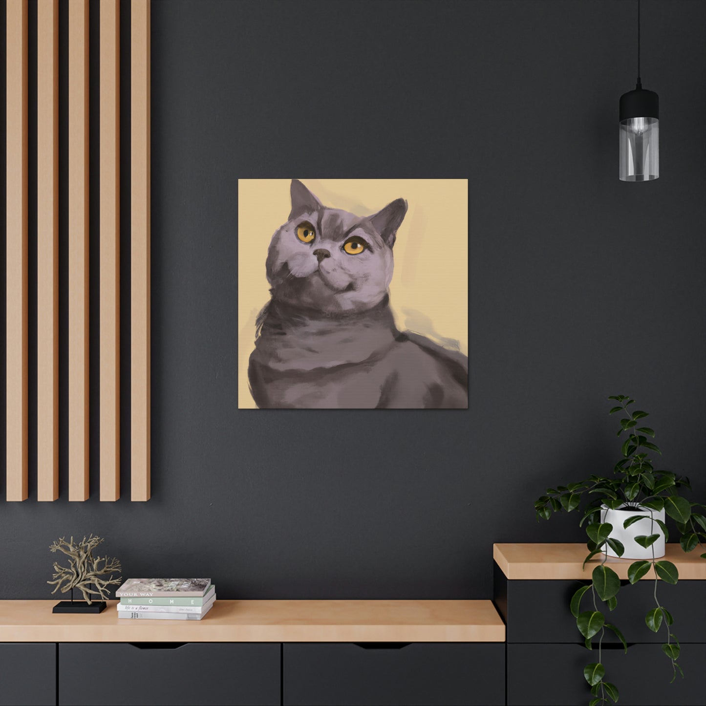 "Cat of Minimalism" - Canvas