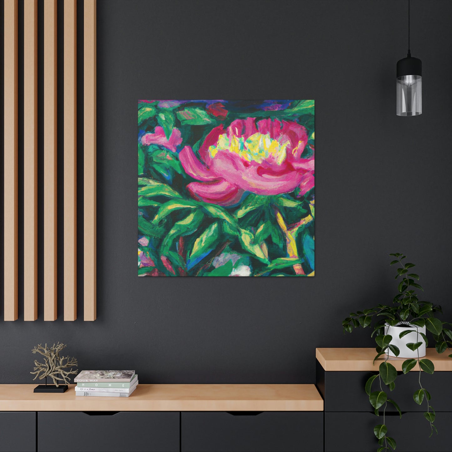 "Peony in Expressionism" - Canvas