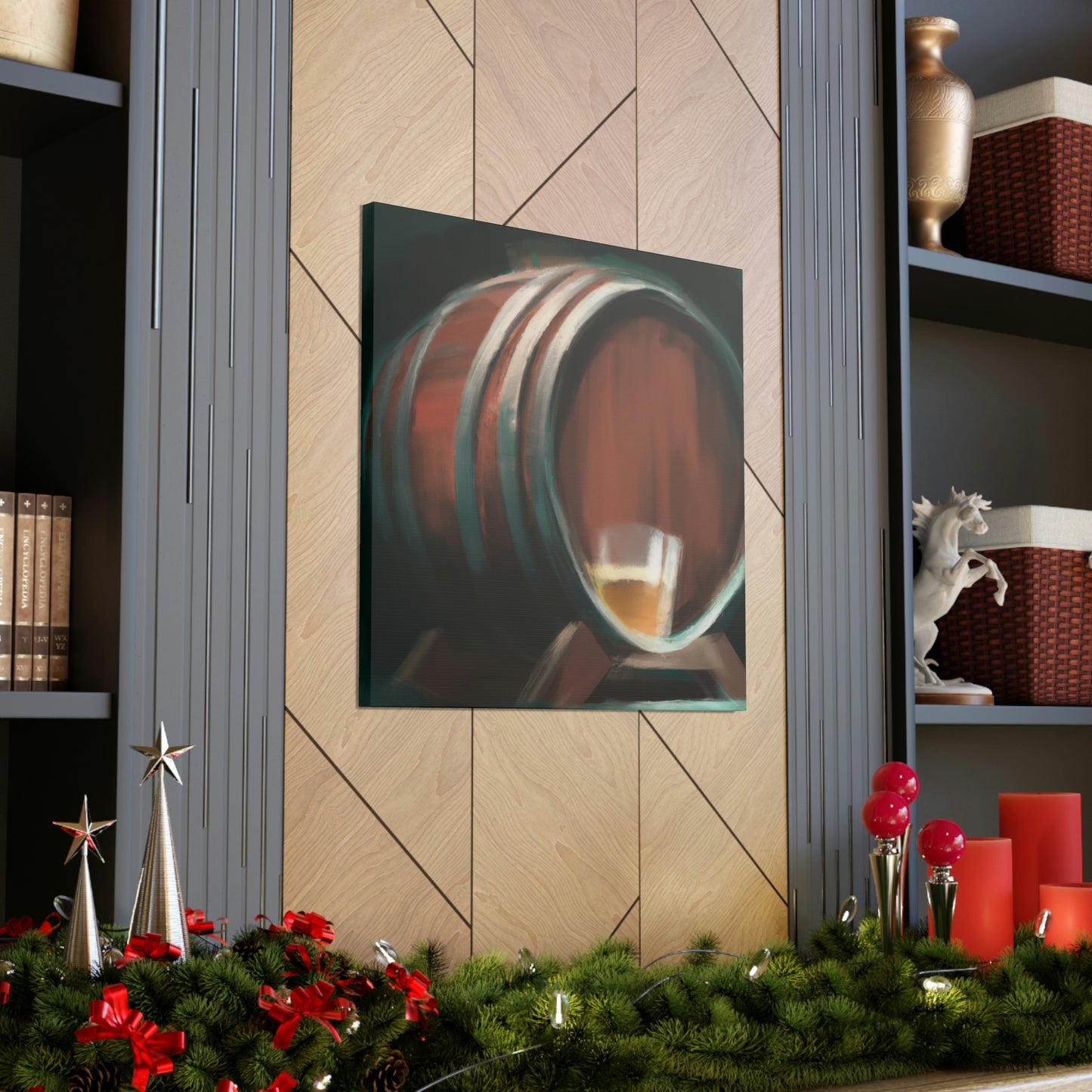 Whiskey in Oak Barrel - Canvas