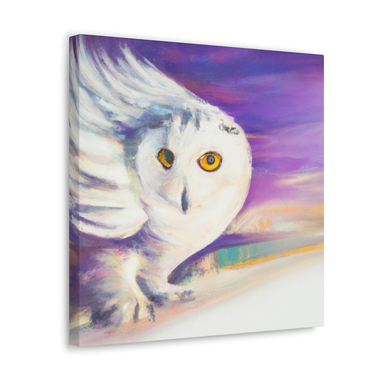 "Snowy Owl in Moonlight" - Canvas