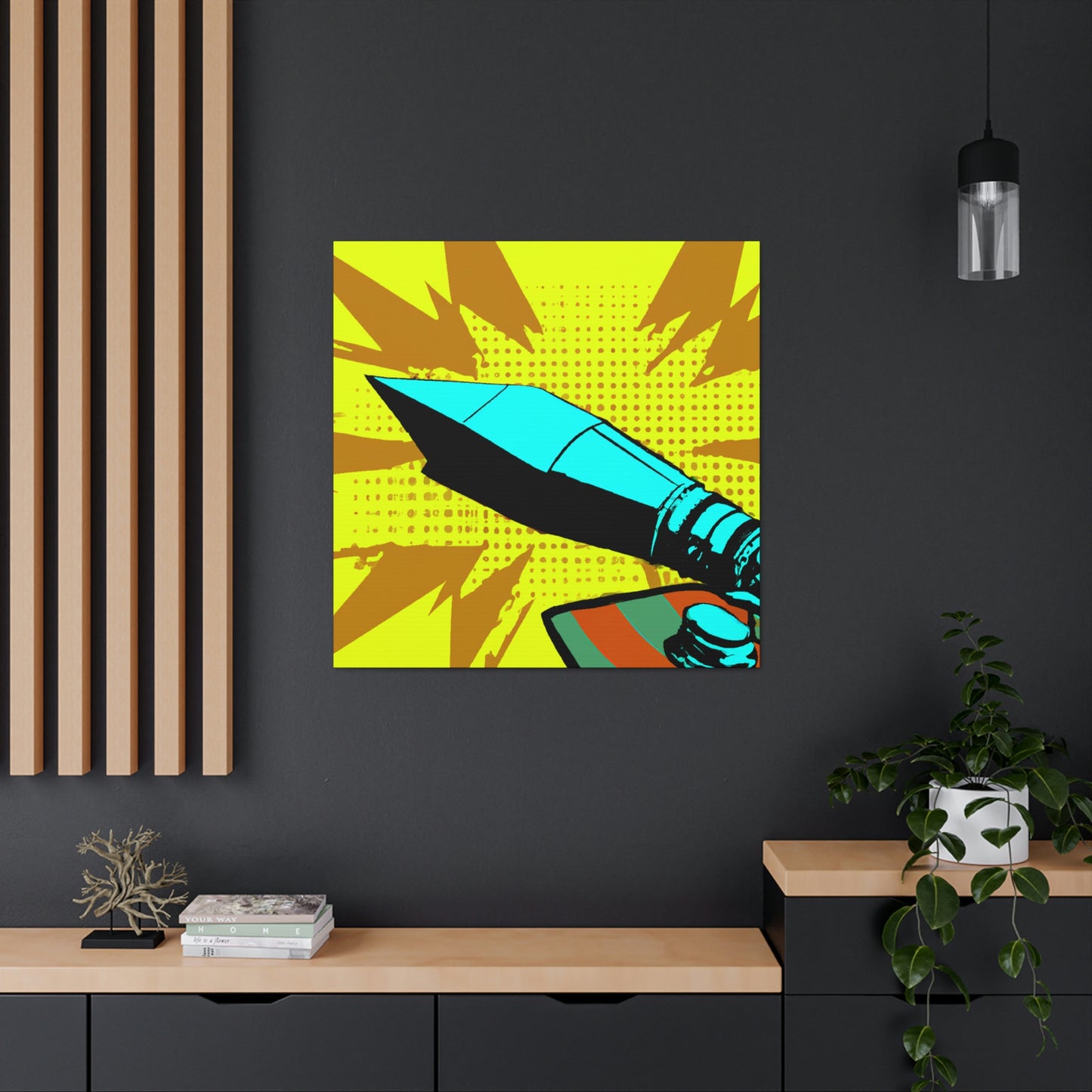 "Bullets in Flight Pop Art" - Canvas