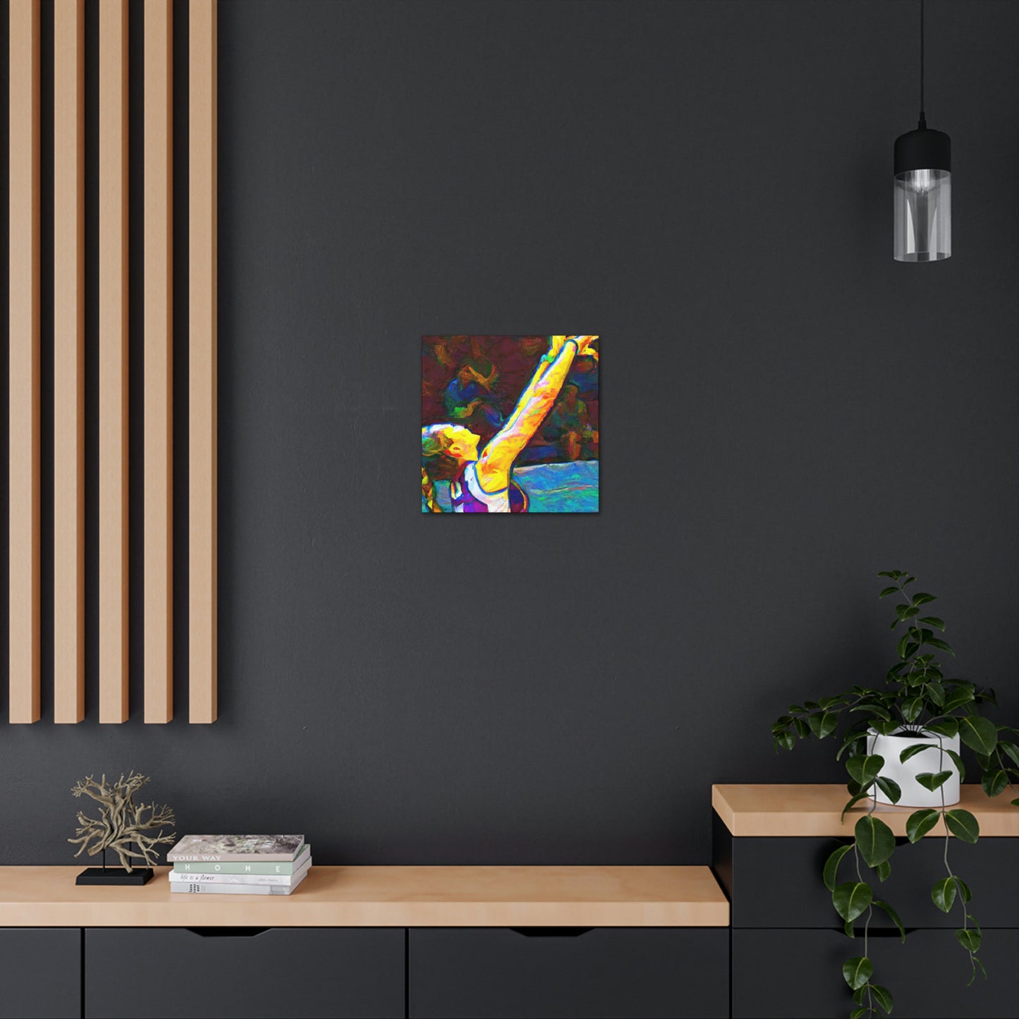 Volleyball in Colorful Motion - Canvas