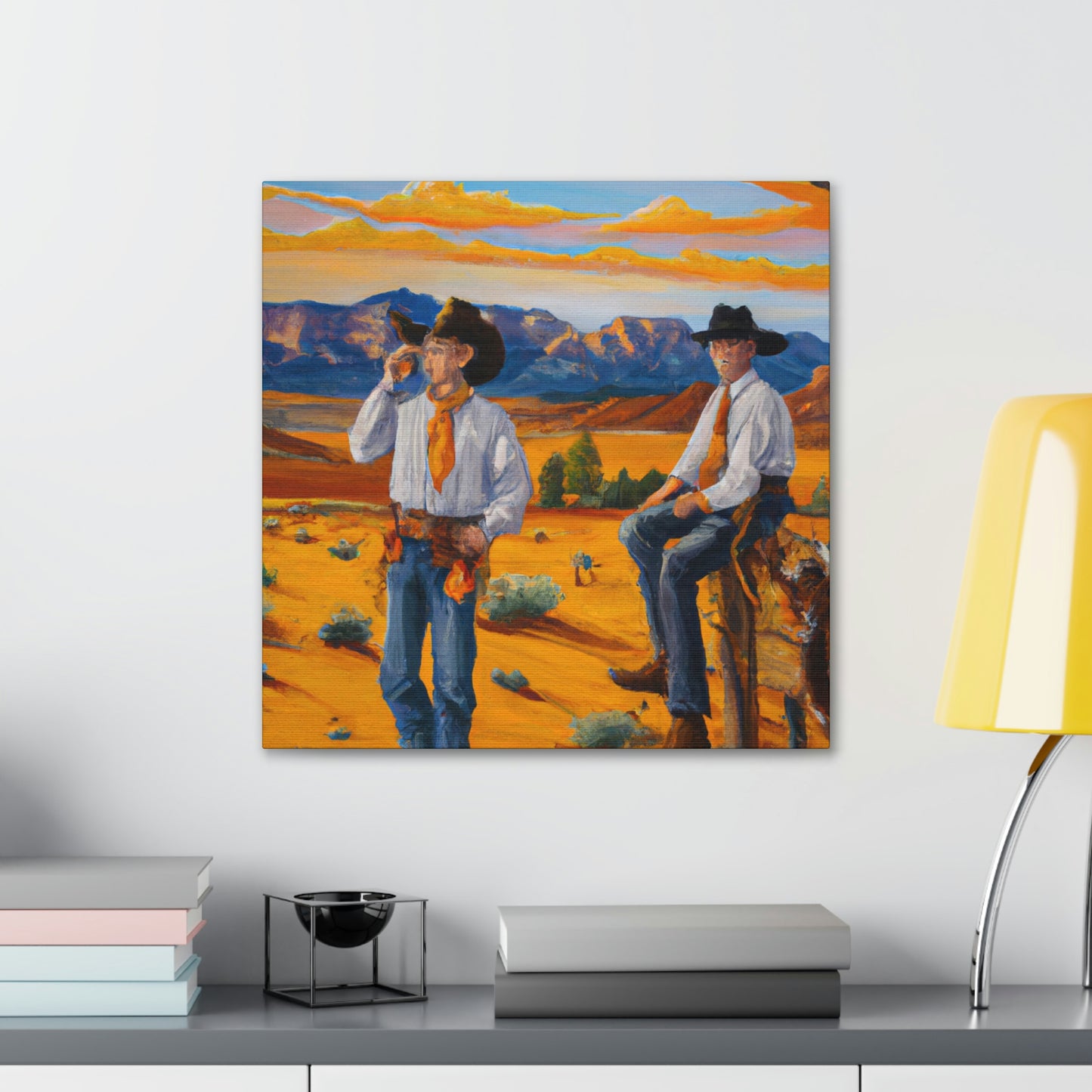 "Gilded Western Vista" - Canvas