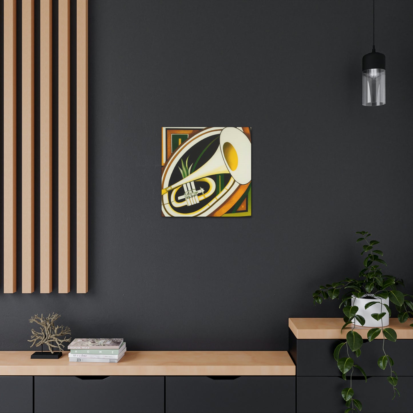 "Gilded Jazz Trumpet" - Canvas