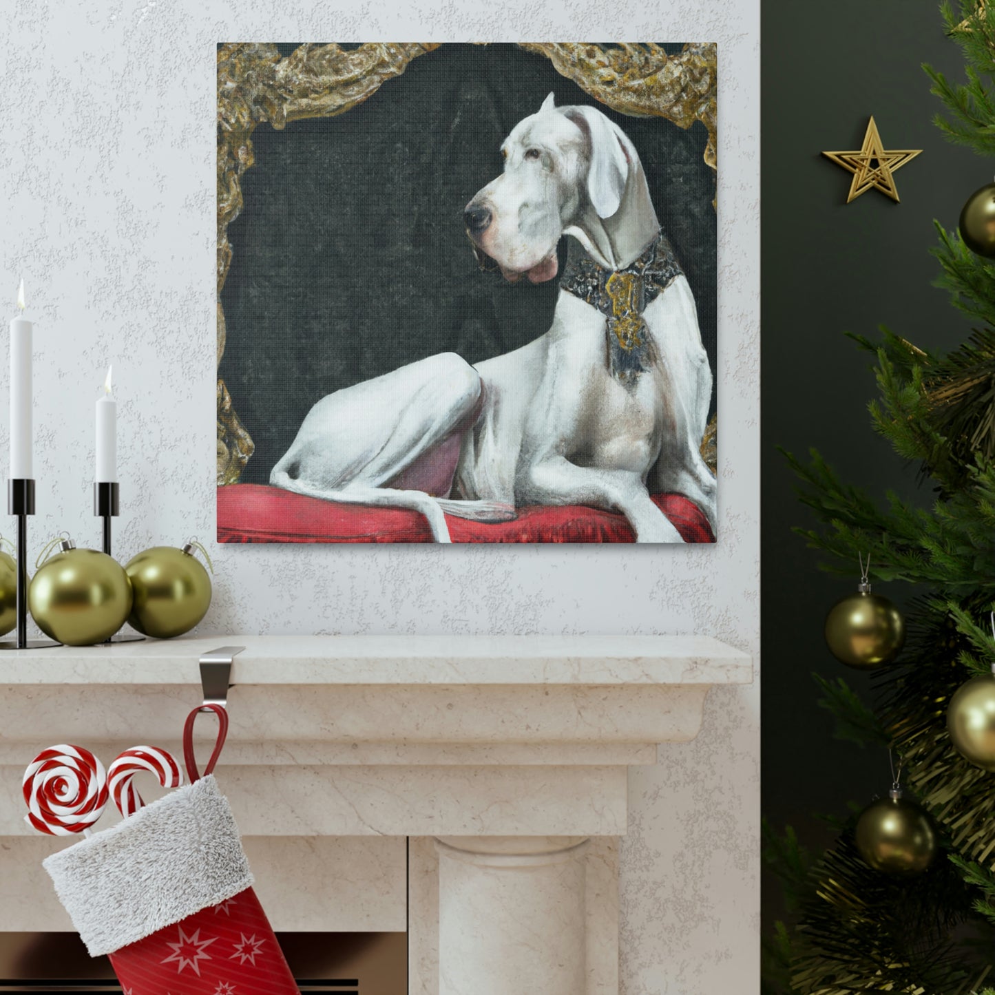 Great Dane in Rococo - Canvas