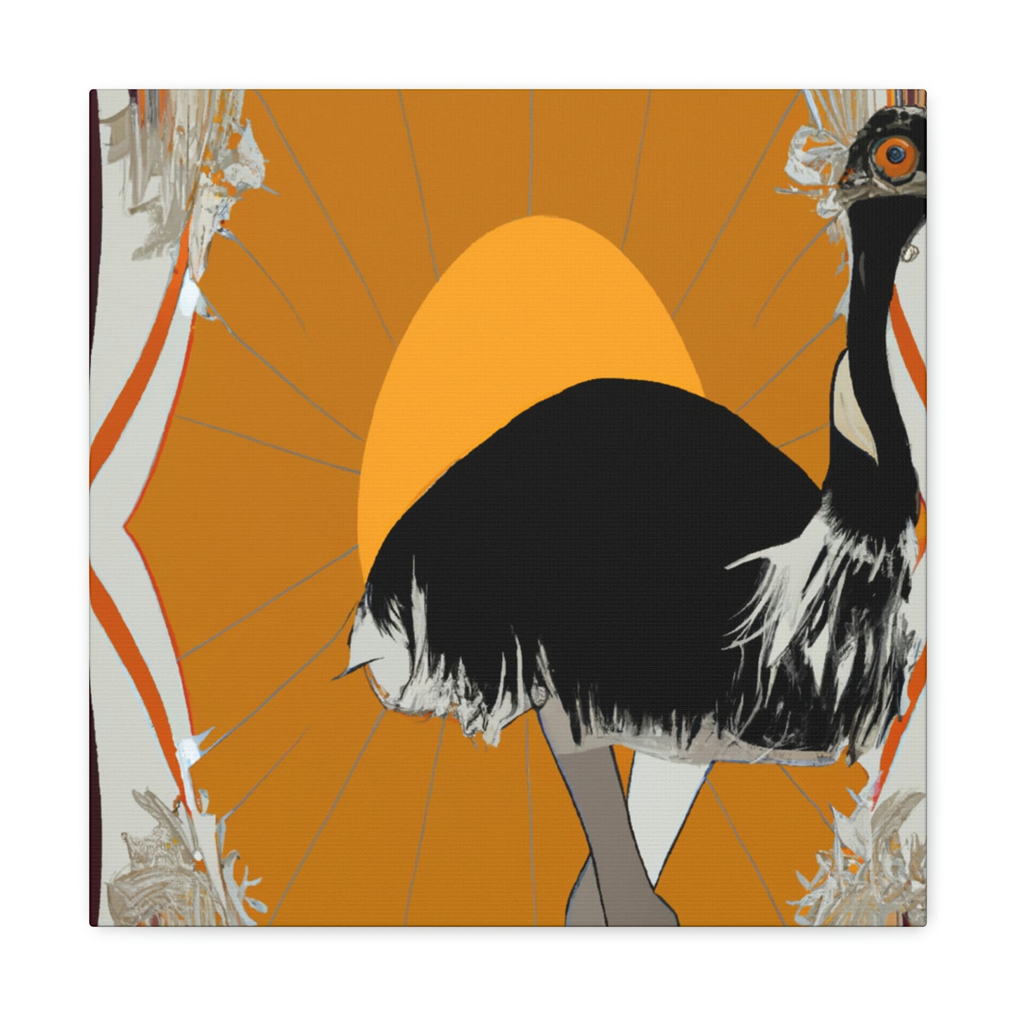 "Emu with Deco Glam" - Canvas