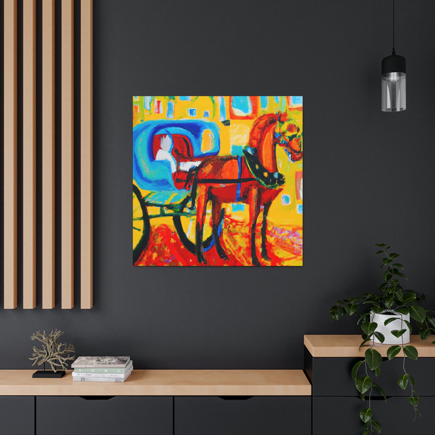 "Horse Drawn Carriage Ride" - Canvas