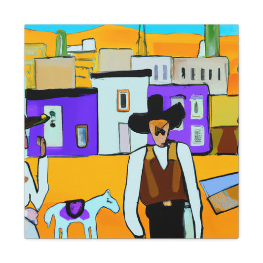 "Fearsome Frontier Townscape" - Canvas