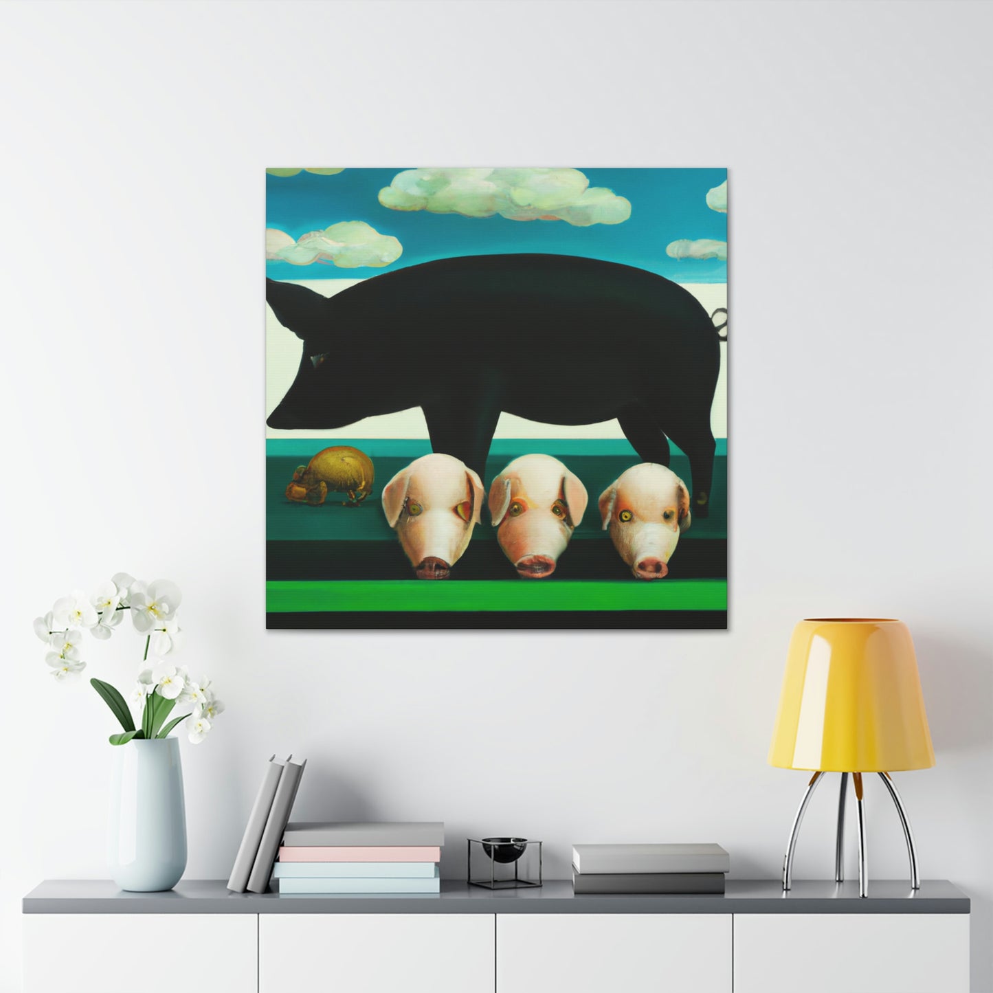 Pigs in Minimalism - Canvas