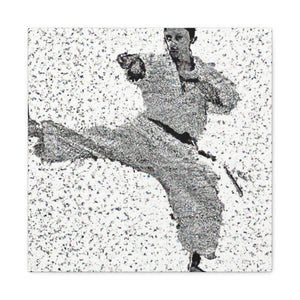 Fists of Fury Pointillism - Canvas