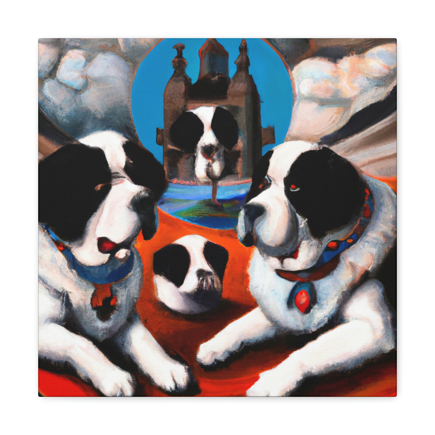 "Saint Bernard's Art Deco" - Canvas