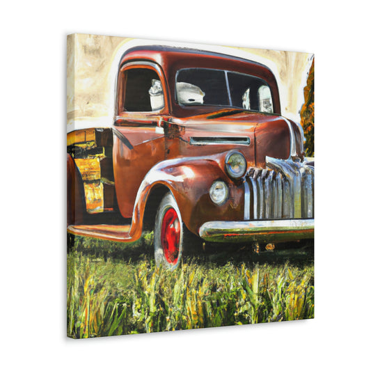 "Aged Pickup Truckard". - Canvas