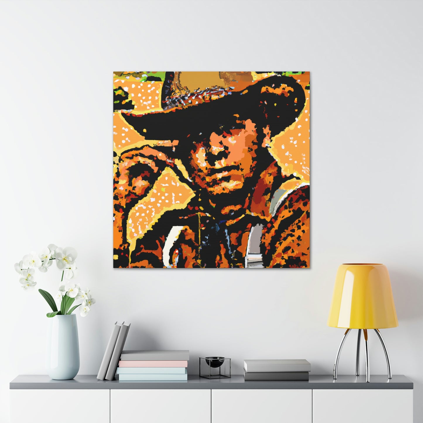 "Ranch Hand Pointillism" - Canvas