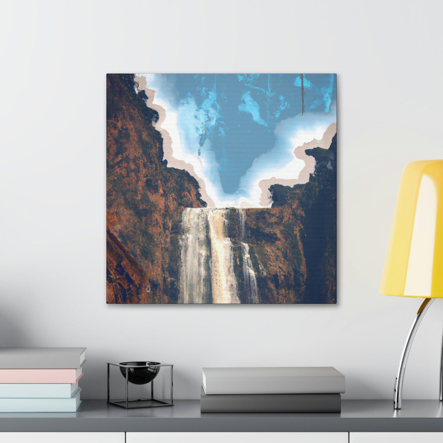 "The Mighty Waterfall Scene" - Canvas