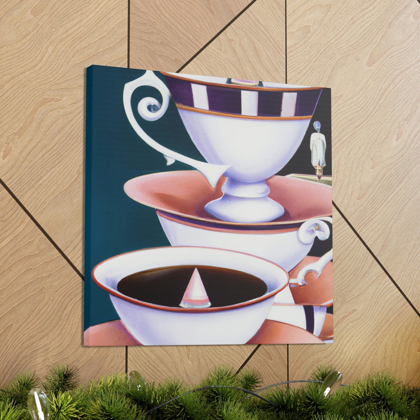 "Cups of Steamy Joy" - Canvas